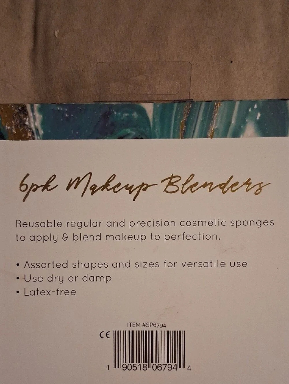 Lifestyle Products Trubeauty Blue And Teal Makeup Blenders Sponge Set Of 6 NIB